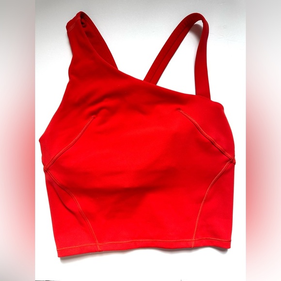 Lululemon Women's Everlux Asymmetrical Tennis Tank Top red Sz 0 - Picture 3 of 9